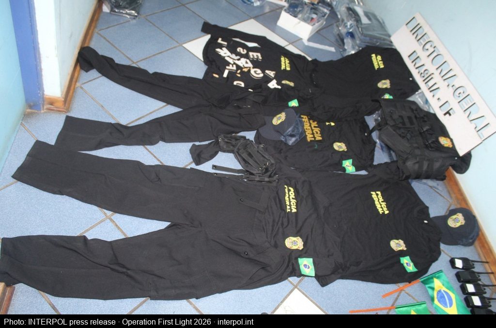 Fake Brazilian police uniforms and equipment seized in Eswatini fraud case